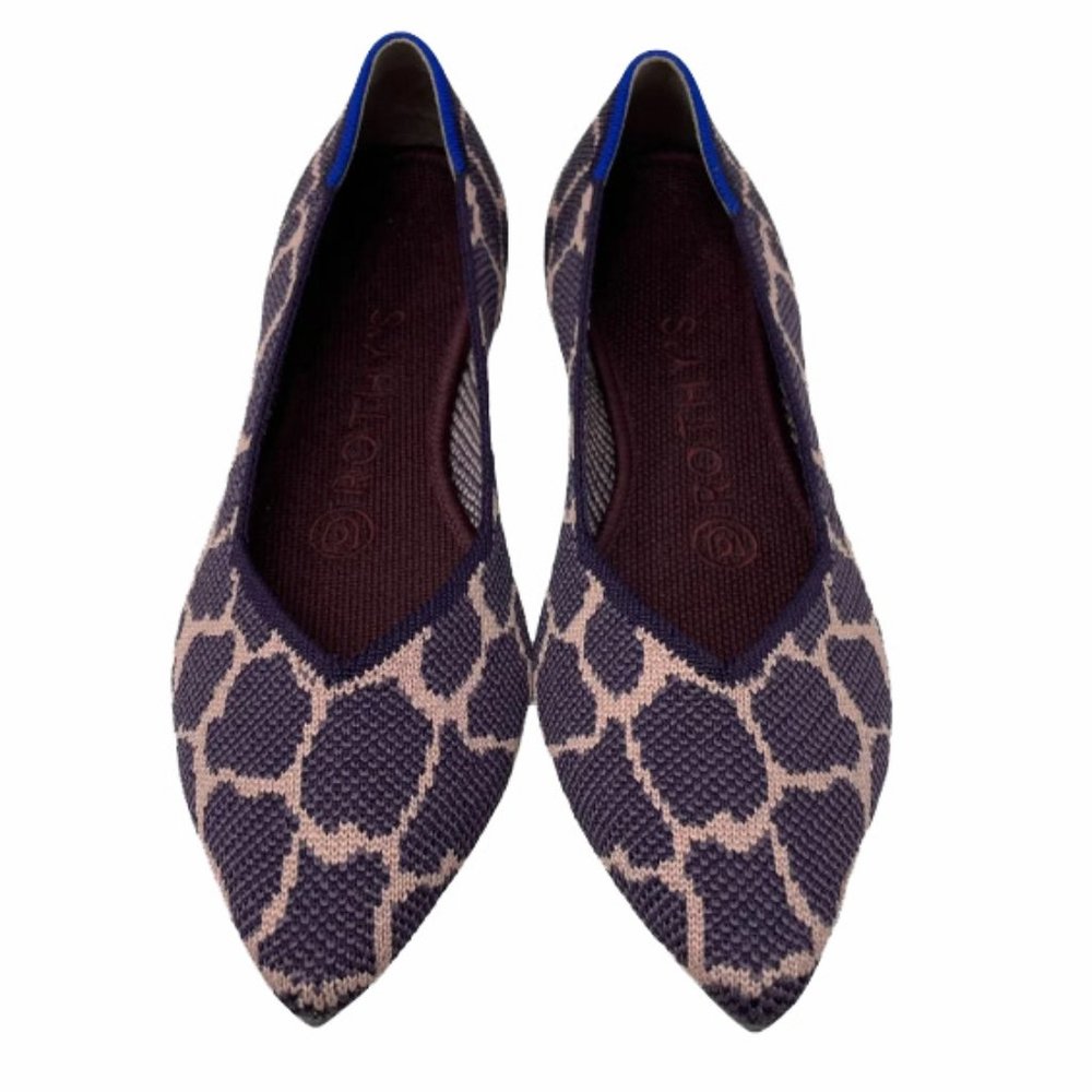 Rothy's The Point In Violet Giraffe Pointed Toe F… - image 1